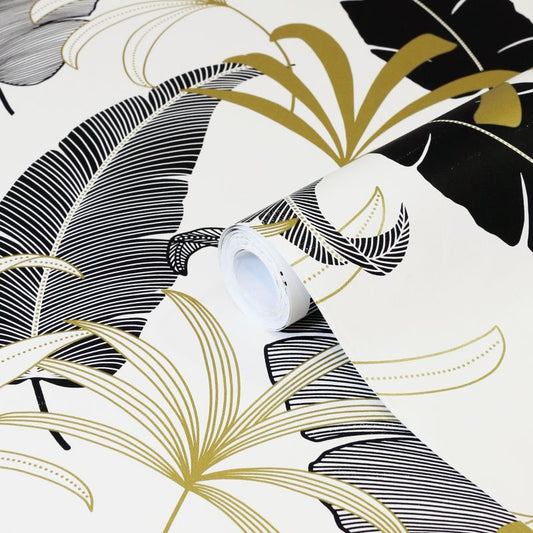 GoodHome Selago hvid non-woven tapet