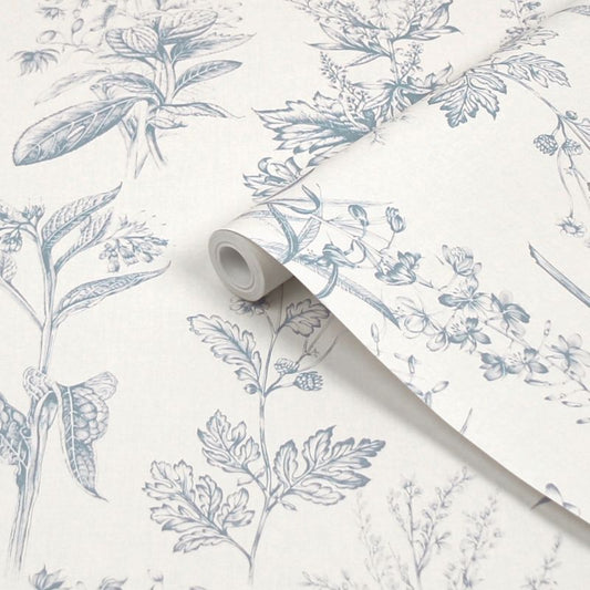 Superfresco Easy Herbarium Sky blå nonwoven tapet