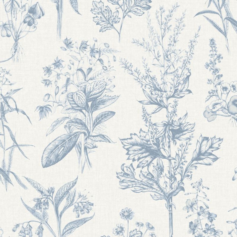 Superfresco Easy Herbarium Sky blå nonwoven tapet