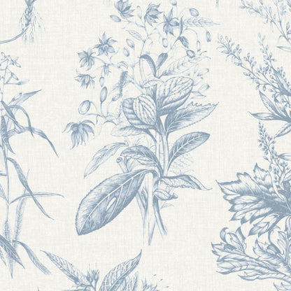 Superfresco Easy Herbarium Sky blå nonwoven tapet
