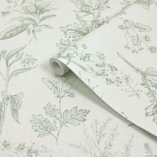 Superfresco Easy Herbarium grøn non-woven tapet