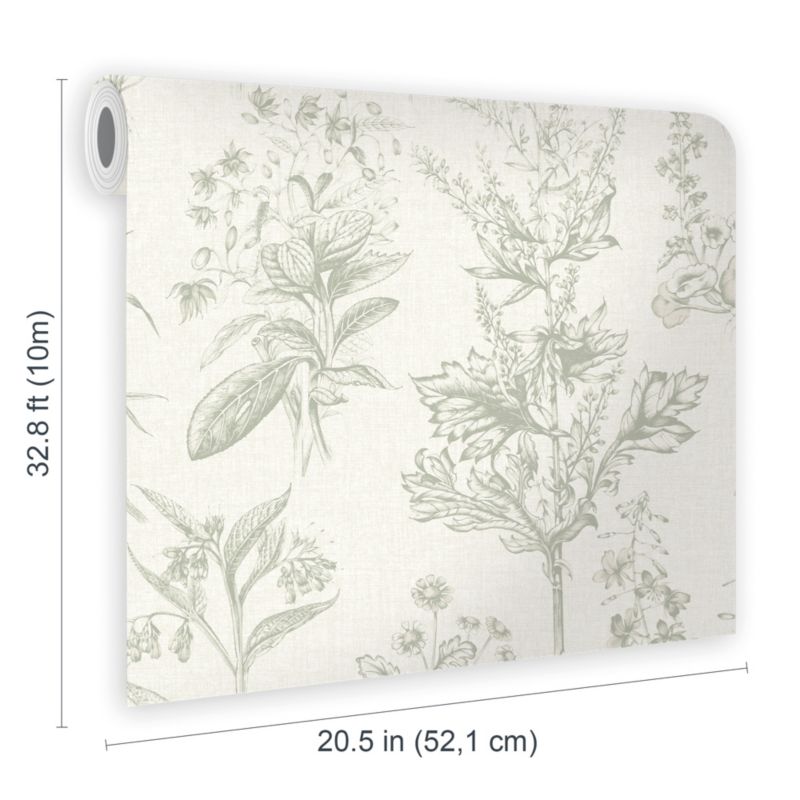 Superfresco Easy Herbarium grøn non-woven tapet