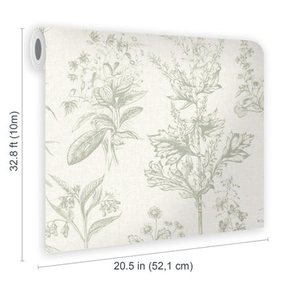 Superfresco Easy Herbarium grøn non-woven tapet