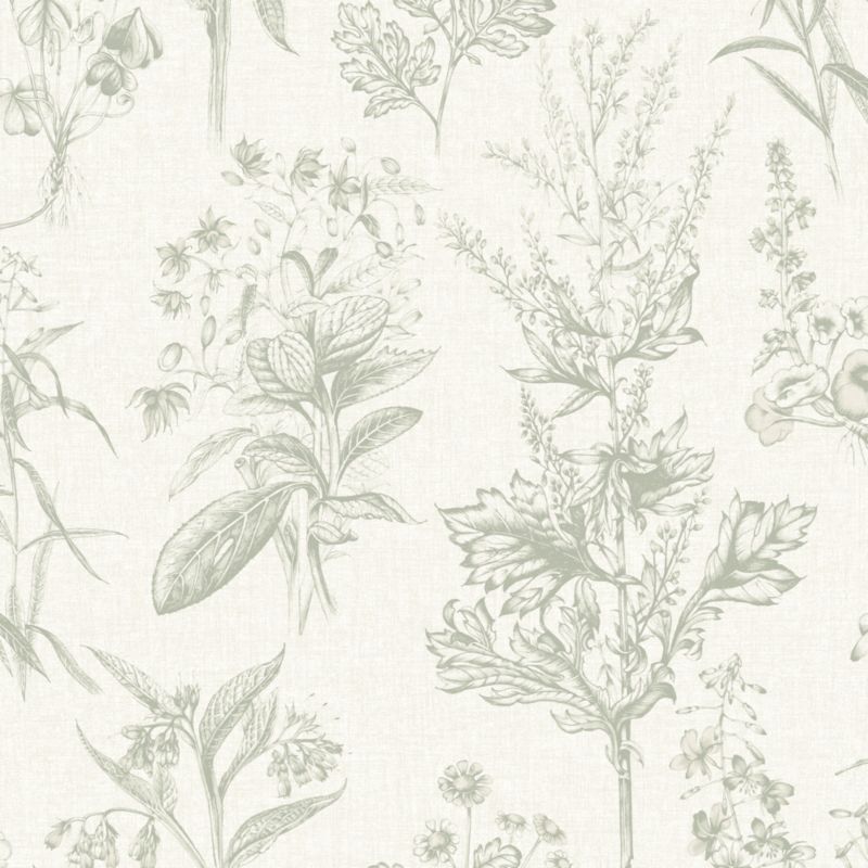 Superfresco Easy Herbarium grøn non-woven tapet