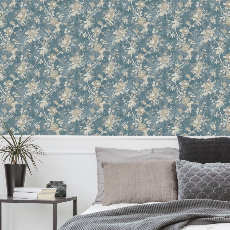 Vinyltapet på nonwoven Cuart blå