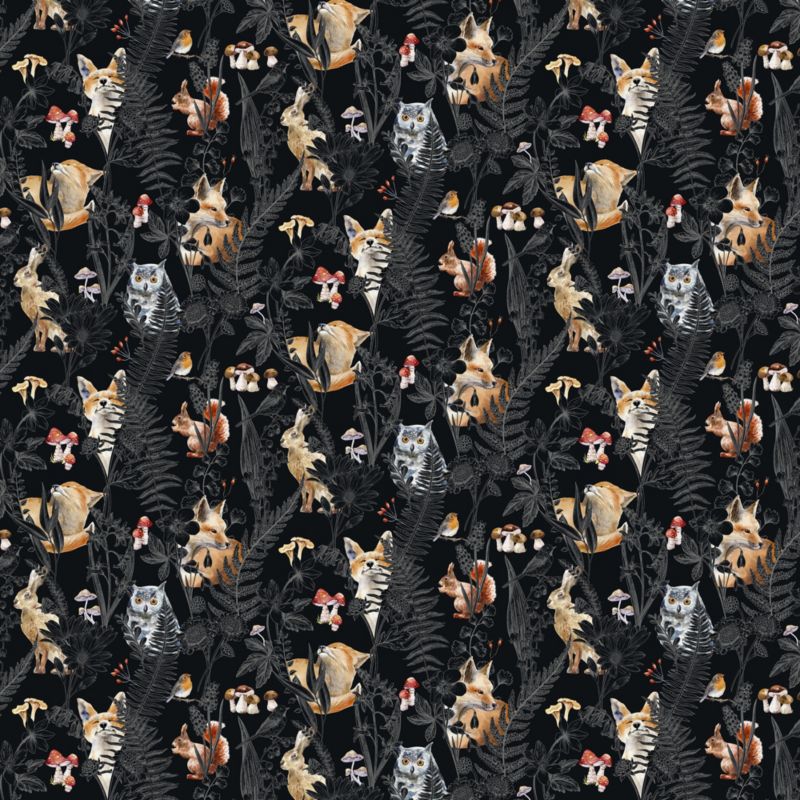 Børnevinyltapet på non-woven baggrund Hidd sort