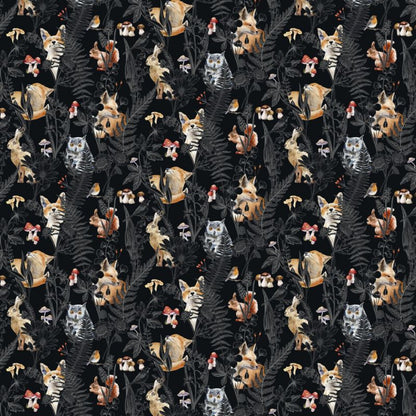 Børnevinyltapet på non-woven baggrund Hidd sort