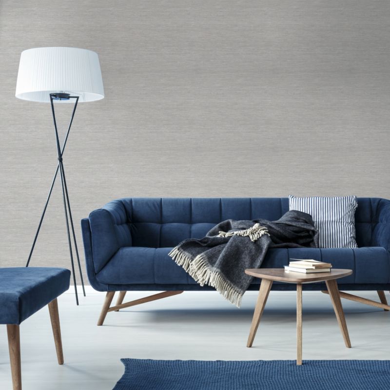 GoodHome Agat glat lysgrå vinyltapet på nonwoven