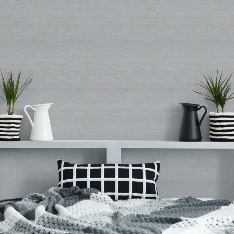 GoodHome Agat glat lysgrå vinyltapet på nonwoven