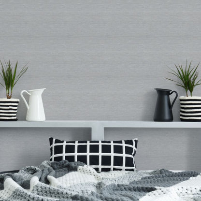 GoodHome Agat glat lysgrå vinyltapet på nonwoven