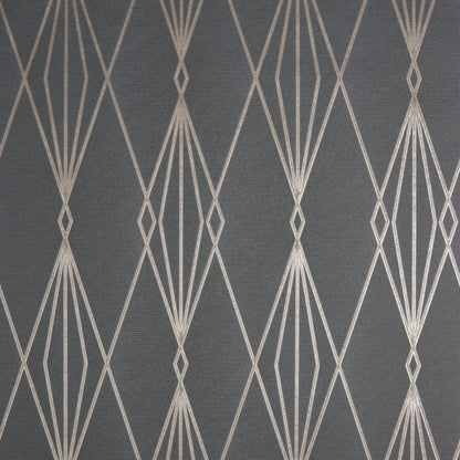 Vinyltapet på nonwoven GoodHome Ajuga sort