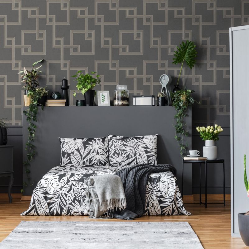 Vinyl tapet på nonwoven GoodHome Amfi grå