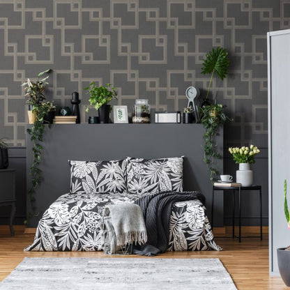 Vinyl tapet på nonwoven GoodHome Amfi grå