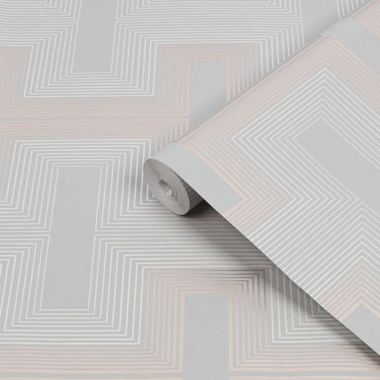 GoodHome Anor lysgrå vinyltapet på nonwoven