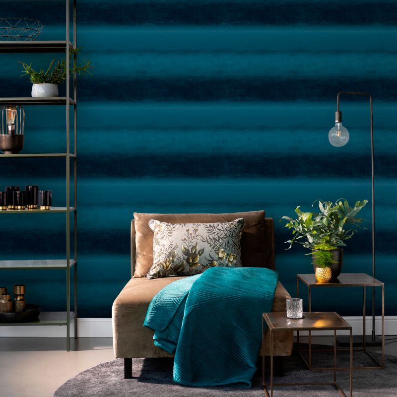 Vinyltapet på nonwoven GoodHome Arugam blå