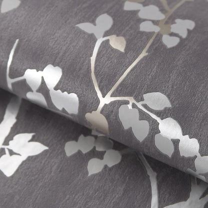 Vinyltapet på nonwoven GoodHome Bromus mørkegrå