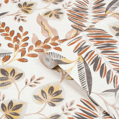 GoodHome Bronz vinyltapet på nonwoven i lys beige