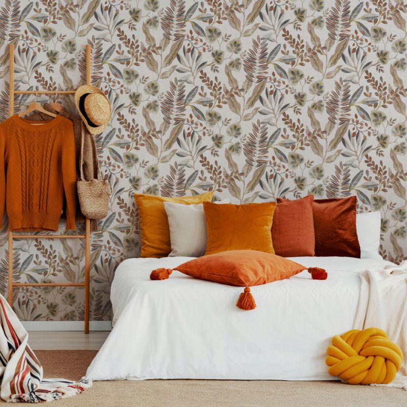 GoodHome Bronz vinyltapet på nonwoven i lys beige