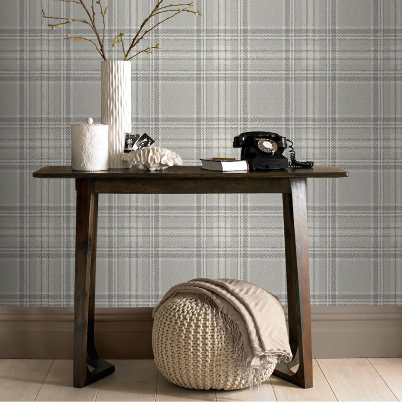 GoodHome Falcata vinyltapet på non-woven med tern