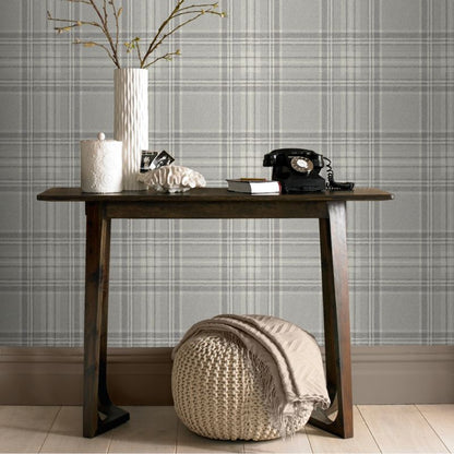 GoodHome Falcata vinyltapet på non-woven med tern