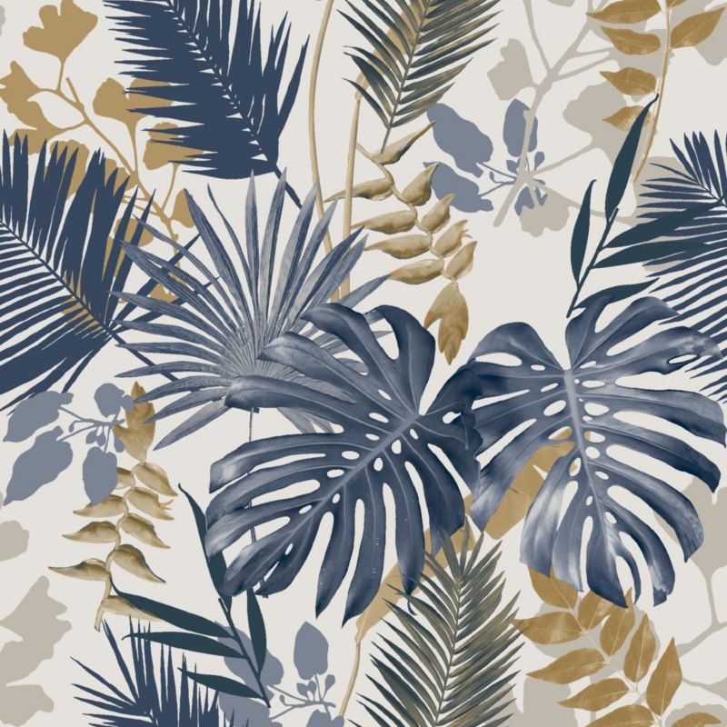 Vinyltapet på nonwoven GoodHome Ferula blå