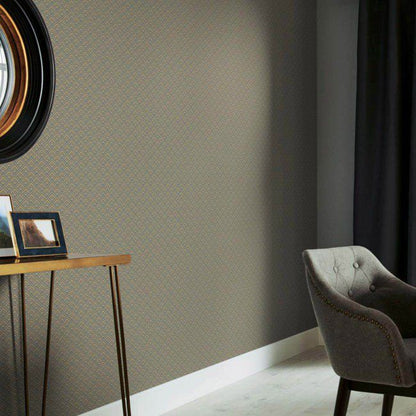 GoodHome Ficus brun vinyltapet på nonwoven