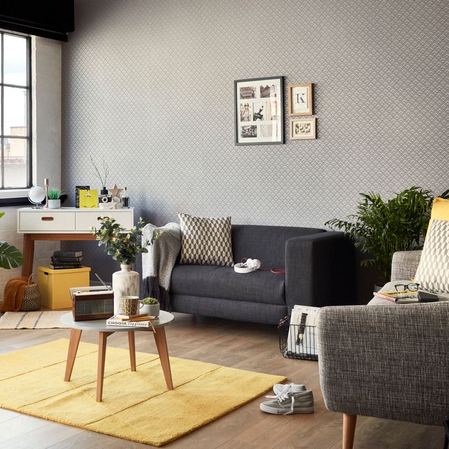 GoodHome Ficus brun vinyltapet på nonwoven