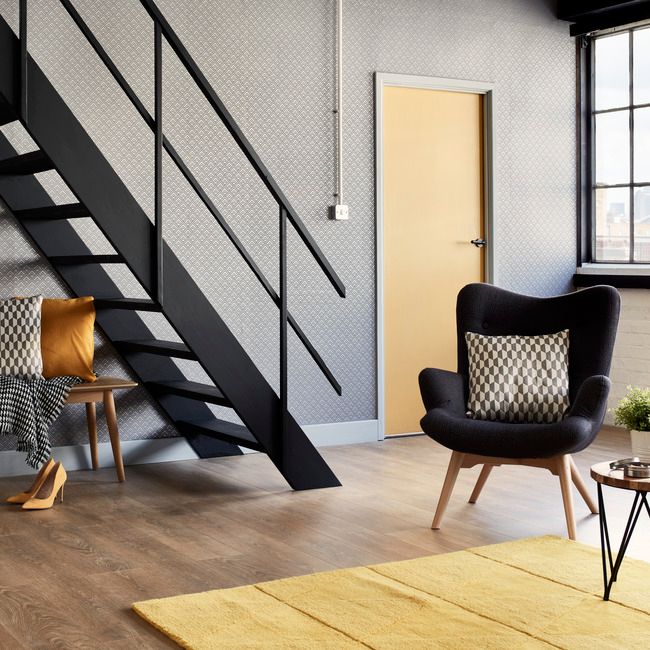 GoodHome Ficus brun vinyltapet på nonwoven