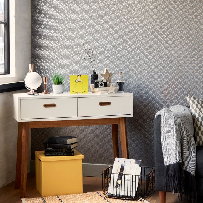 GoodHome Ficus brun vinyltapet på nonwoven