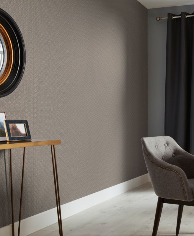 GoodHome Ficus brun vinyltapet på nonwoven