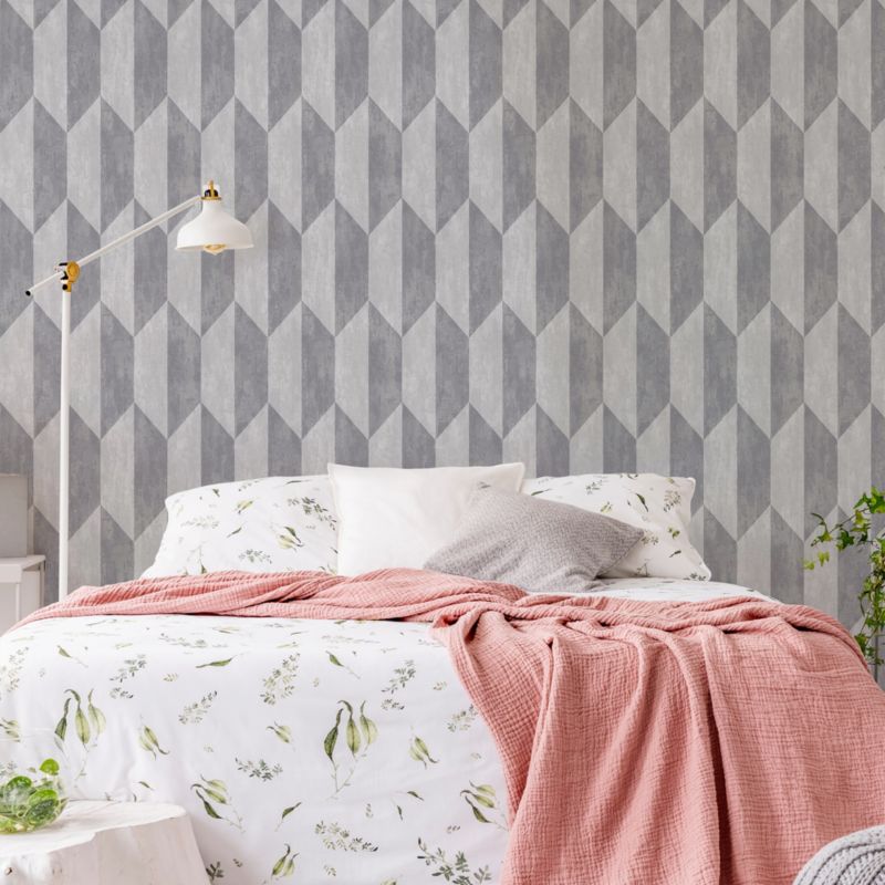 GoodHome Garnet grå vinyltapet på non-woven