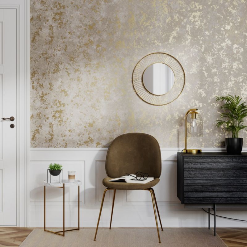 Vinyltapet på nonwoven GoodHome Gmeli i creme