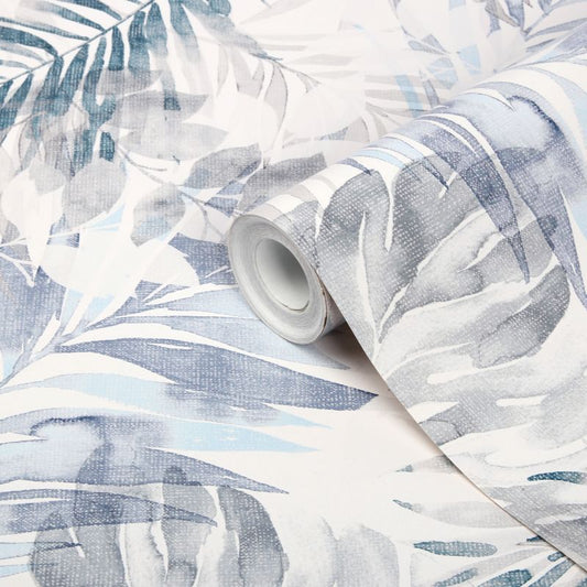 Vinyltapet på nonwoven GoodHome Jarava blå