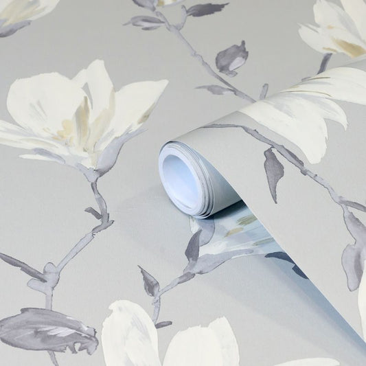 GoodHome Leuzea grå vinyltapet på nonwoven