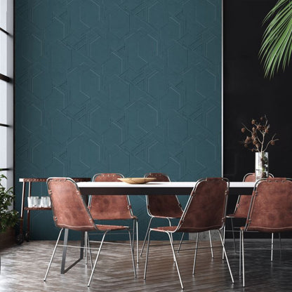 Vinyltapet på nonwoven GoodHome Masson blå