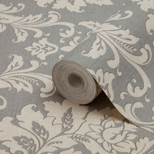 GoodHome Mire grå vinyltapet på non-woven