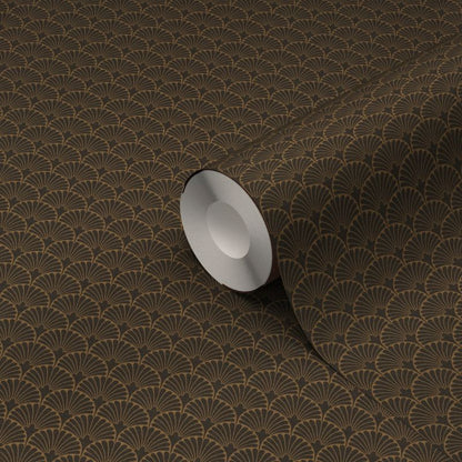 GoodHome Nosea sort vinyltapet på nonwoven