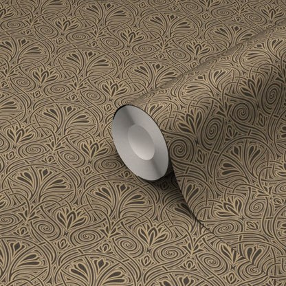 GoodHome Obol vinyltapet på nonwoven, sort