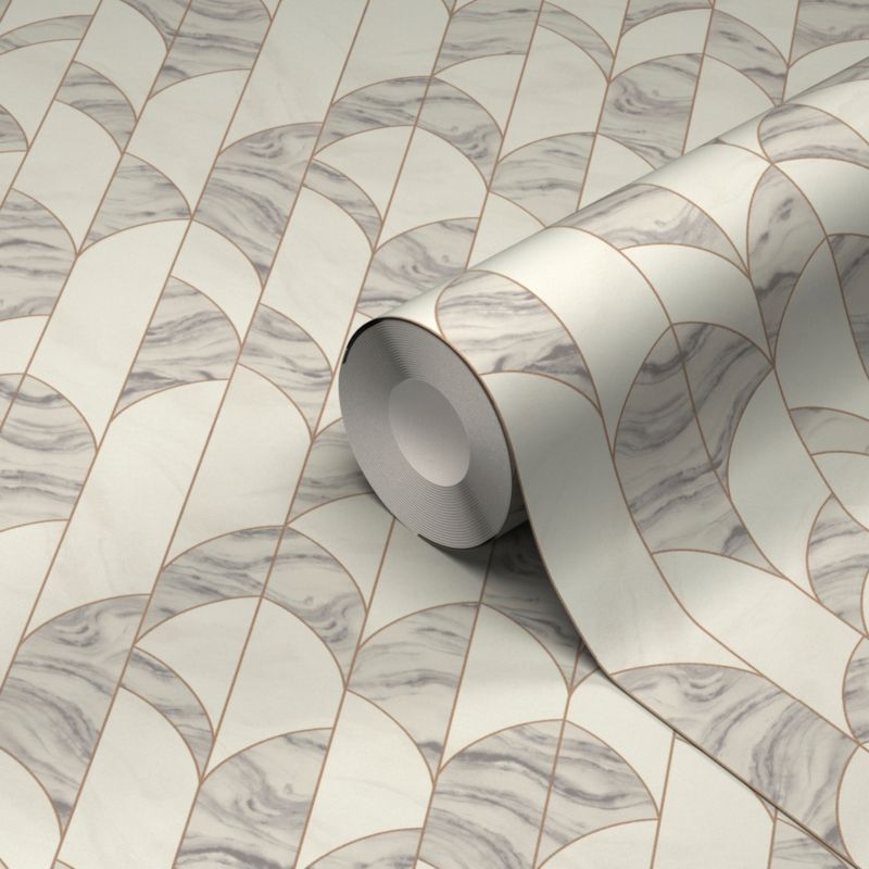 GoodHome Oldu hvid vinyltapet på non-woven
