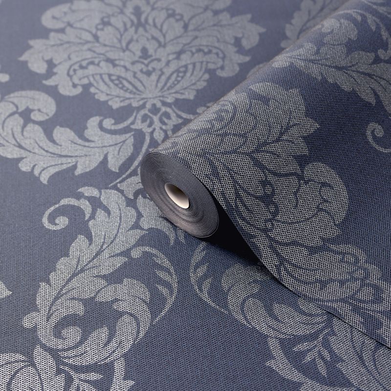 Vinyltapet på nonwoven GoodHome Ornata blå