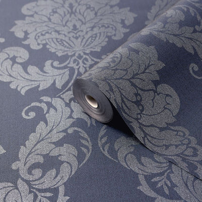Vinyltapet på nonwoven GoodHome Ornata blå
