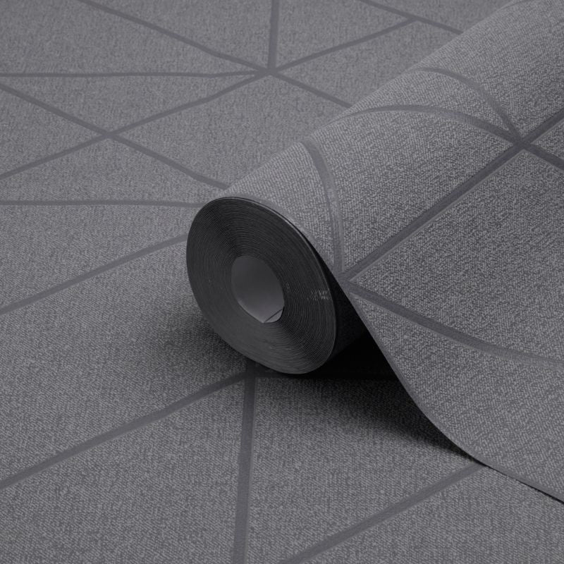 GoodHome Patula mørkegrå vinyltapet på nonwoven