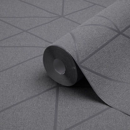 GoodHome Patula mørkegrå vinyltapet på nonwoven
