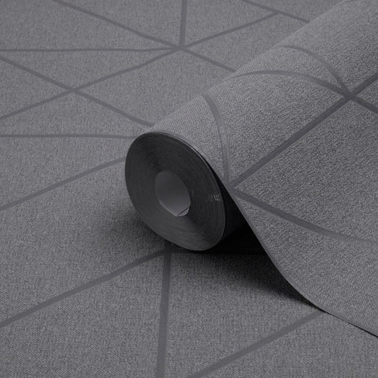 GoodHome Patula mørkegrå vinyltapet på nonwoven