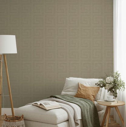 GoodHome Scapi vinyltapet på nonwoven med gyldent design