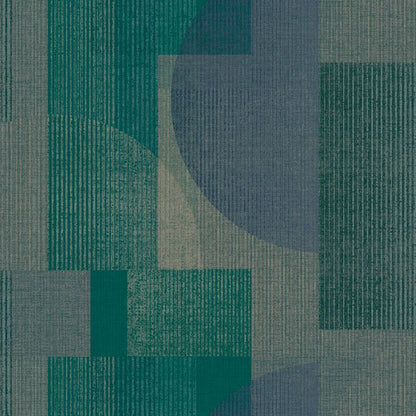 GoodHome Shadows Geo blå vinyltapet på non-woven