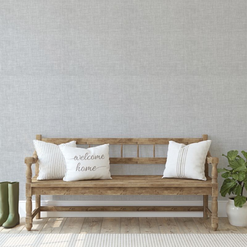 GoodHome Shung vinyltapet på nonwoven, glat lysgrå