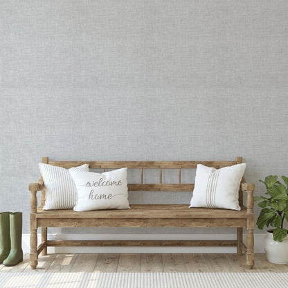 GoodHome Shung vinyltapet på nonwoven, glat lysgrå