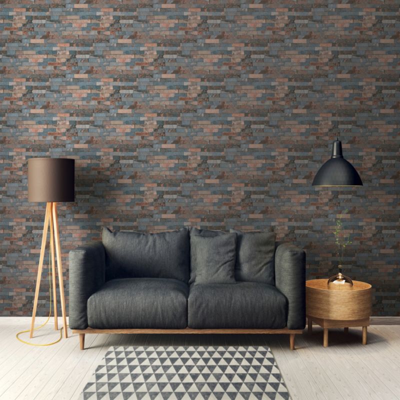 GoodHome Smara vinyltapet på nonwoven med skifersten-look