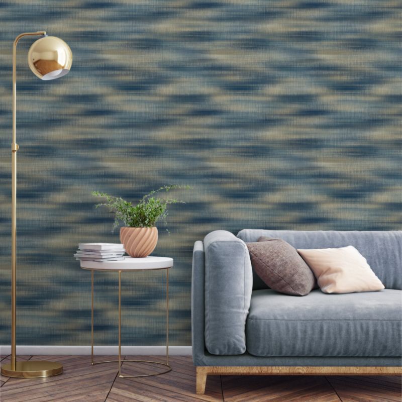 Vinyltapet på nonwoven GoodHome Soboba blå